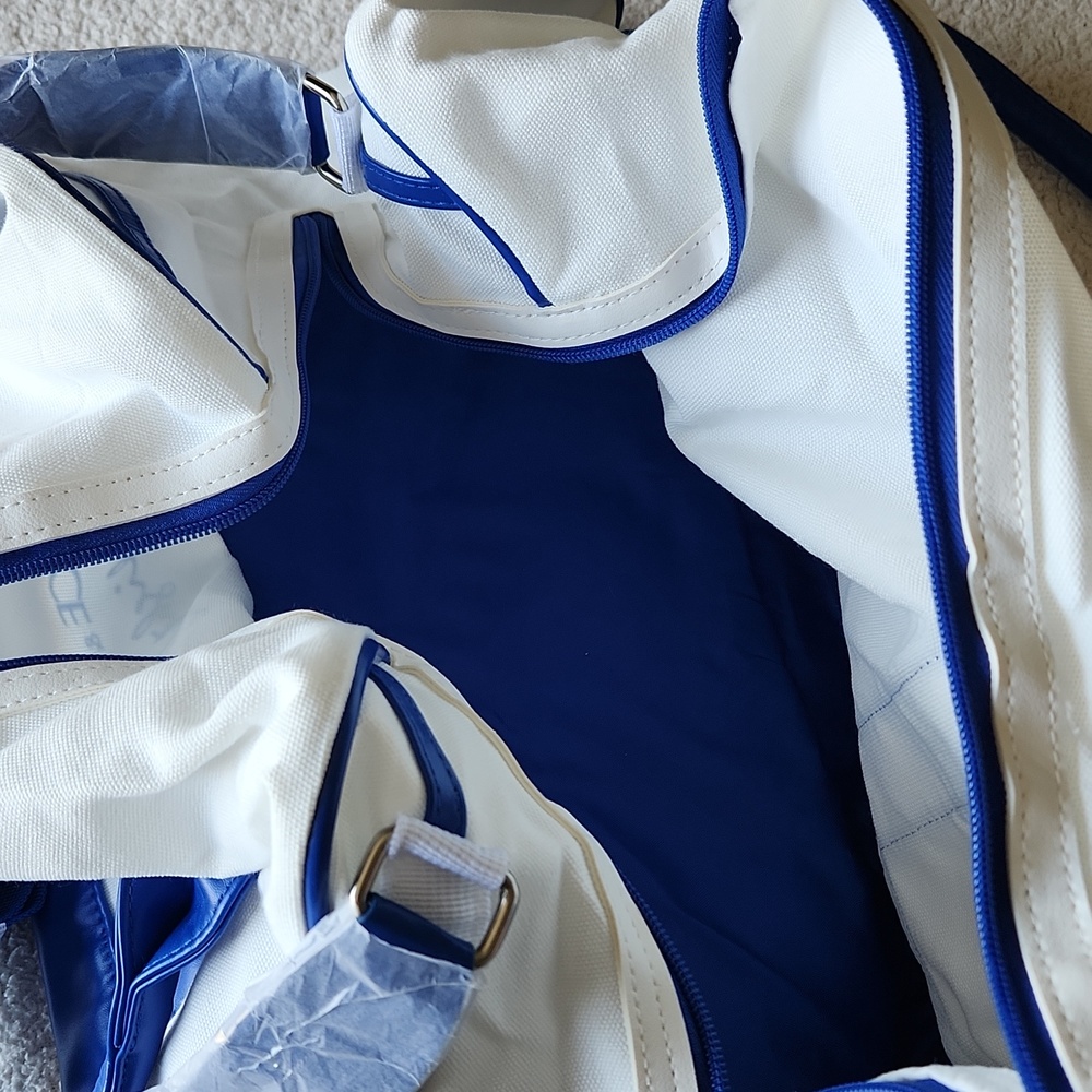 NWT Dolce & Gabbana Light Blue and White Duffel Bag - Picture 11 of 11